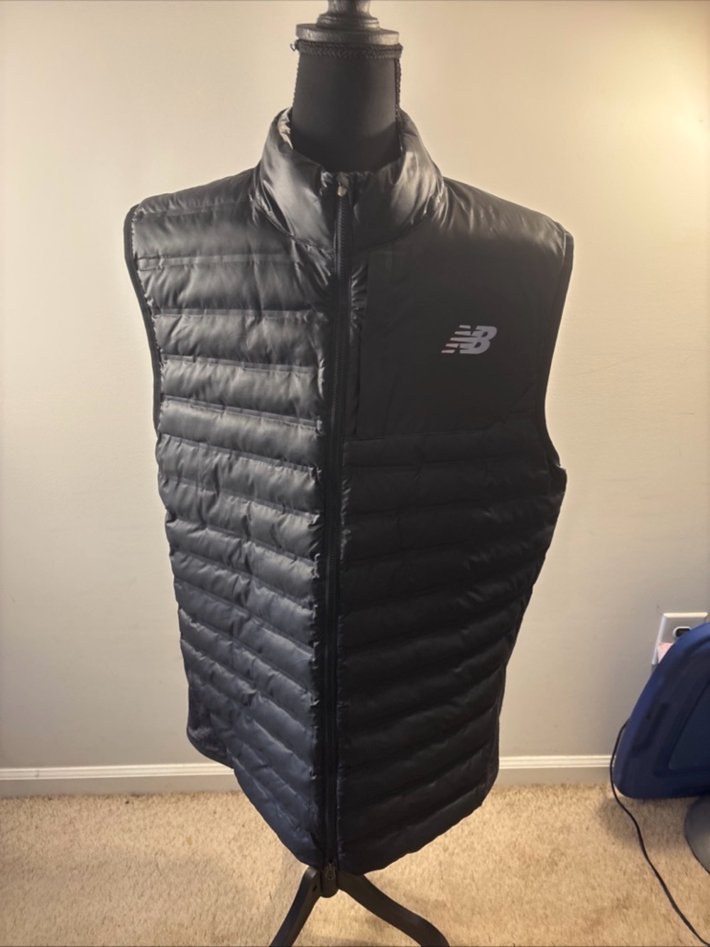 New Balance Men’s Black Quilted Puffer Radiant Mets  Vest 368